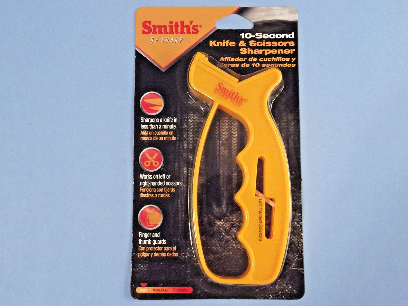 3 Pc Smith's Knife Sharpener Set Handheld Knife Scissors Sharpener ~ New