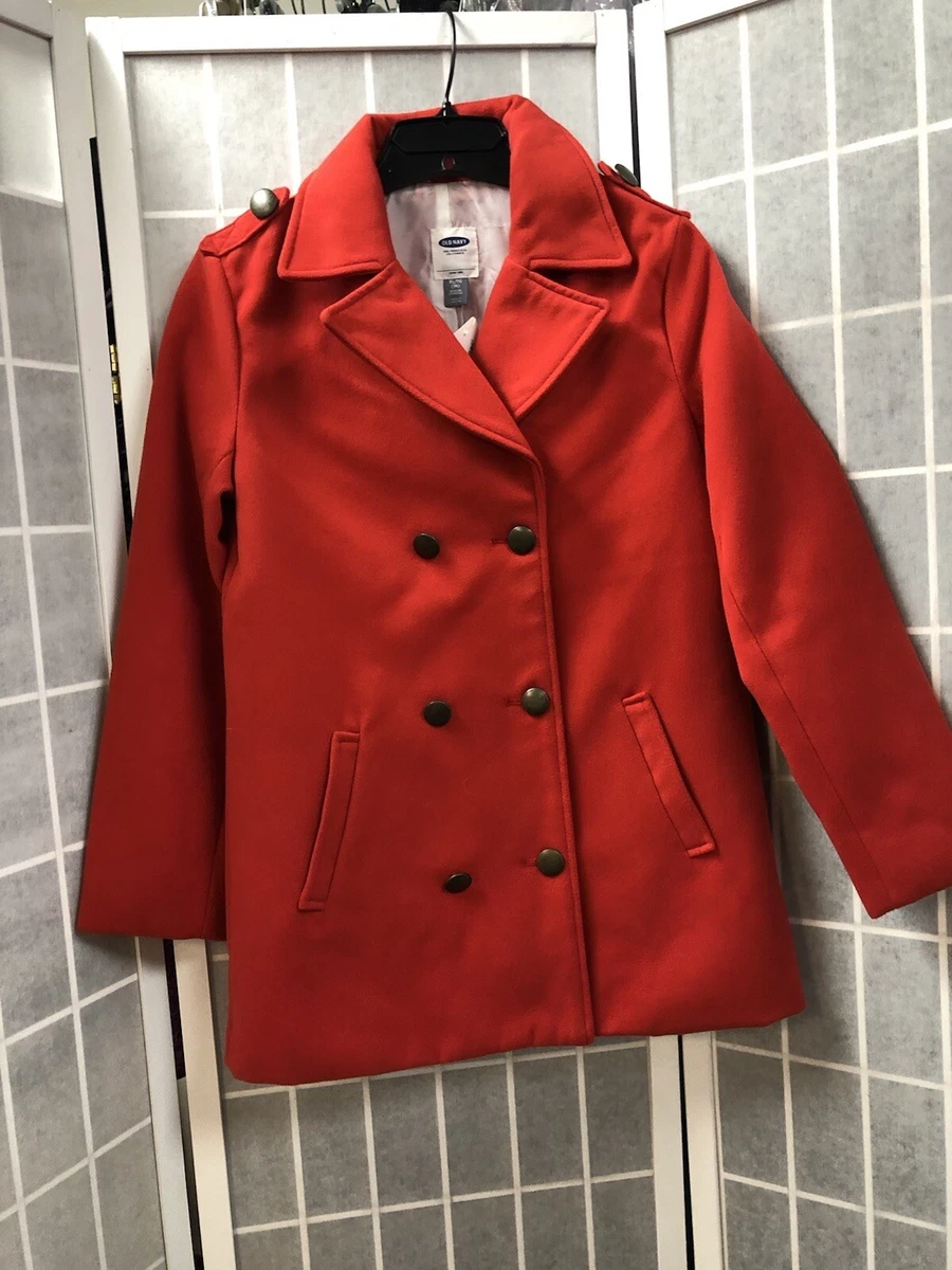 Little girl cheap red pea coat