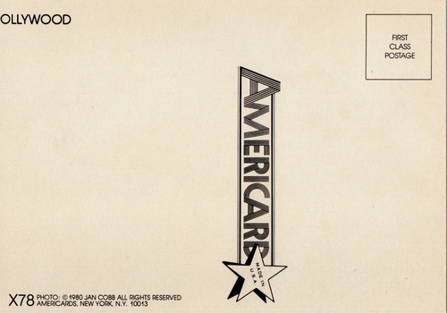 Postal de perfil femenino desnudo de Hollywood de 5"x7" © 1980 foto Jan Cobb, Americards NY - Imagen 2 de 2