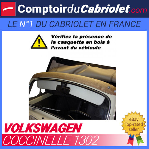 Capota Volkswagen Coccinelle 1302 Cabriolet - Lienzo Vinilo - Imagen 2 de 2