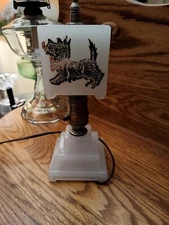 Vintage Houze Art Deco 1930's Lamps Scottie Dog Shade and aerolux neon bulb