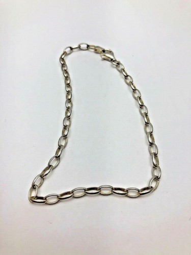 Sterlingsilber 0,925 3 mm x 6 mm ovales Kabelglied 8 1/2" Armband - Bild 7 von 7