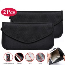 2Pcs Faraday Bag Cell Phone Wallet Blocker Radiation Signal Shielding Case New