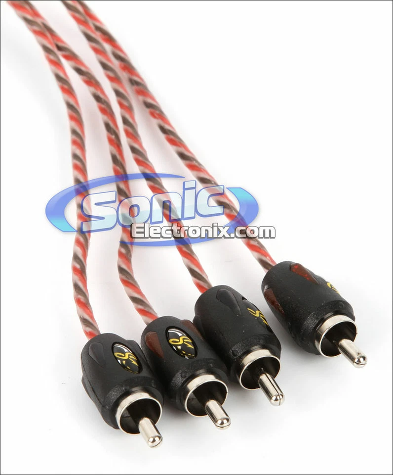 Stinger SI4412 12 ft. 4-Channel 4000 Series RCA Interconnect Cable Wire - Image 2 of 2