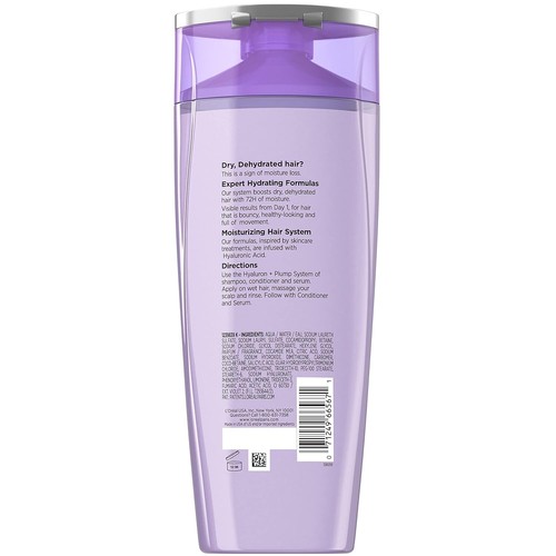 L'Oreal Paris Elvive Hyaluron Plump Hydrating Shampoo, 12.6 Fl Oz - Picture 4 of 8