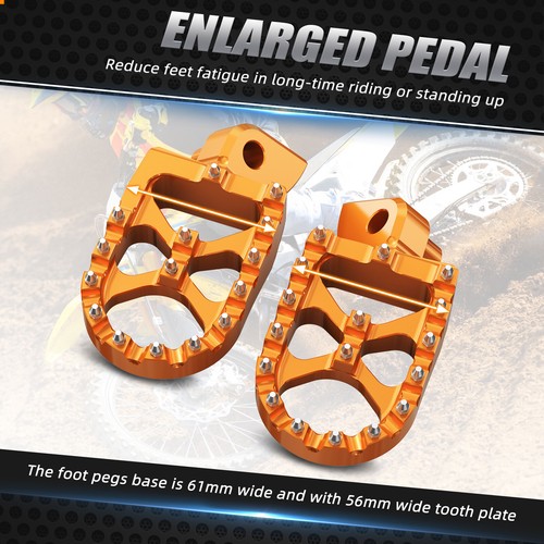 Billet Wide Foot Pegs Pedals For KTM 125/250/350/450/525/530 SX SXF XC EXC EXC-F - Picture 6 of 12