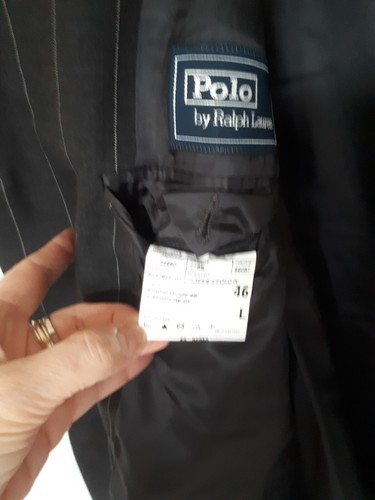 Polo Ralph Lauren Virgin Wool/cashmere Suit L46 W46 L30 VGC Darkgrey Pinstripe - Picture 2 of 7