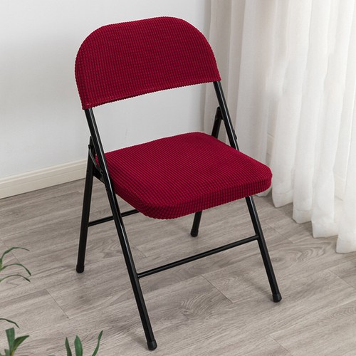 2 Pcs/Set Folding Dining Chair Cover Backrest Chair Slipcover Dustproof Elastic - Picture 12 of 29