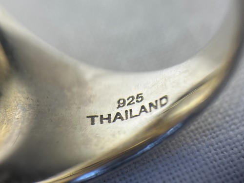 MICHAEL DAWKINS Starry Night White Mother of Pearl Doublet Ring Size 6 18.2g - Picture 3 of 8