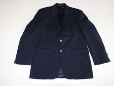 Michael Kors Men's Blazer Size 38 Regular Navy Blue 100 Wool Coat Jacket MK