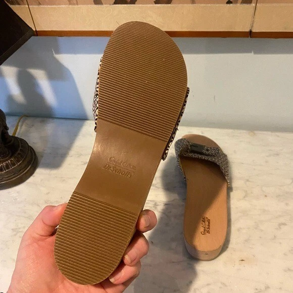 Sandalias Dr. Scholl's Originales Para Mujer Talla 8 Geométricas Madera Y2K NUEVAS Foto 4 de 4
