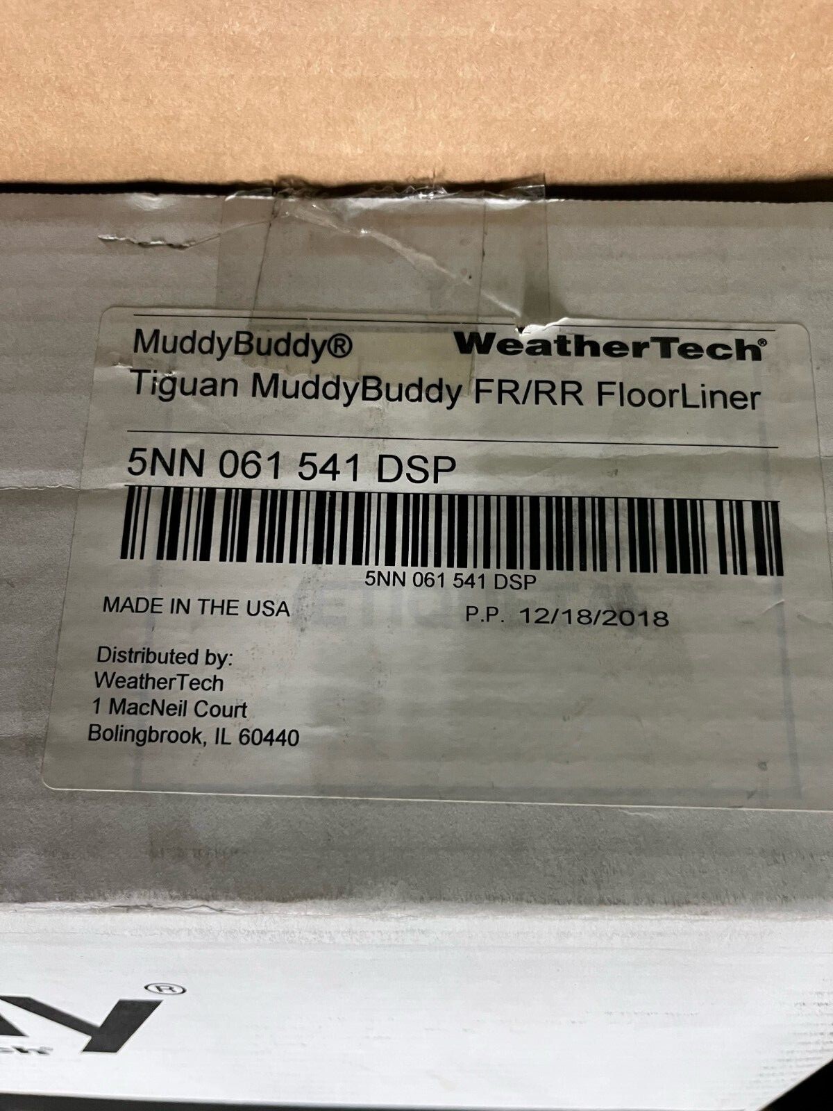 New Volkswagen Tiguan Muddy Buddy Mats 20182019 Floor liner by WeatherTech VW eBay