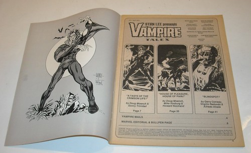 VAMPIRE TALES # 10 MARVEL MAGAZINE April 1975 MORBIUS HORROR NO BLADE STORY - Picture 4 of 6