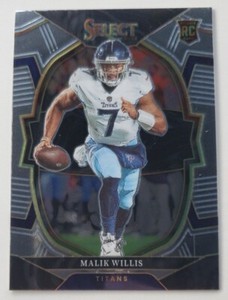 2022 Panini Select Concourse Malik Willis Tennessee Titans #38 RC