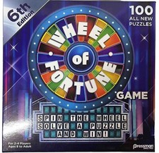 Wheel of Fortune Game 6Th Edition Pressman Complete Game Family Fun New Open Box