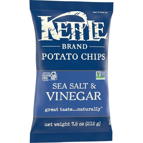 Kettle Brand Sea Salt And Vinegar Kettle Potato Chips, Gluten-Free, Non-GMO, 7.5 - Picture 7 of 8