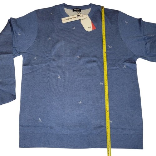 Dronkon Herren Regular Fit Rundhals Langarm Blau Pullover Gr. XL Brandneu - Bild 4 von 11