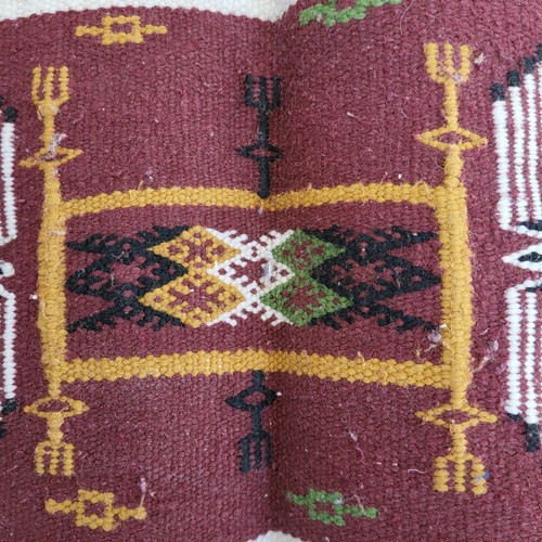 Authentic Vintage Moroccan Berber Rug Handmade Area Wool Geometric Tribal Carpet - Picture 14 of 23