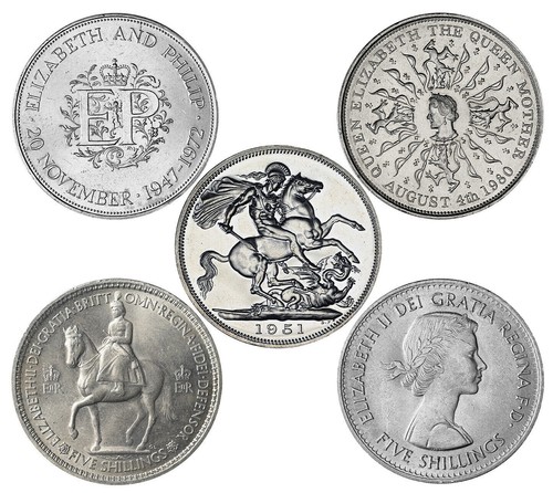 UK Great Britain Commemorative Crowna/5 Pounds 1951-1990 Queen Elizabeth II (10) - Picture 5 of 5