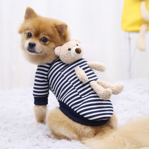 2 Bein Haustier Hund Kleidung Katze Welpen Mantel Kapuze Hoodies Warme C8 - Bild 7 von 28