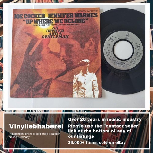 7" Single Joe Cocker & Jennifer Warnes - Up where we belong Vinyl Germany - Picture 4 of 5