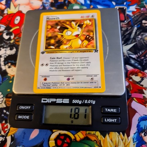 Meowth 1 Edition Pokemon Card 🇬🇧 ● Nm Team Rocket Pokémon N0.62 Pikachu Glurak - Bild 5 von 5