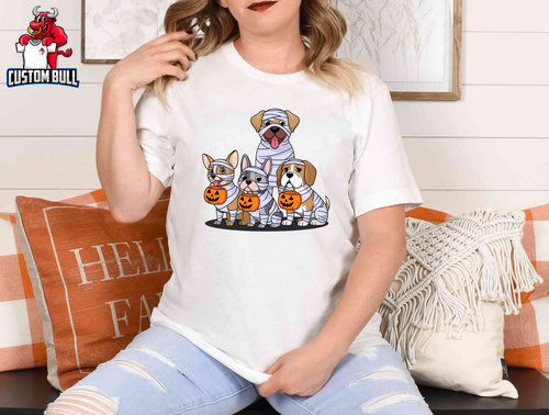 Halloween Dog Shirt, Ghost Dog Shirt, Сute Ghost Dog Shirt, Halloween Shirt - Picture 8 of 14