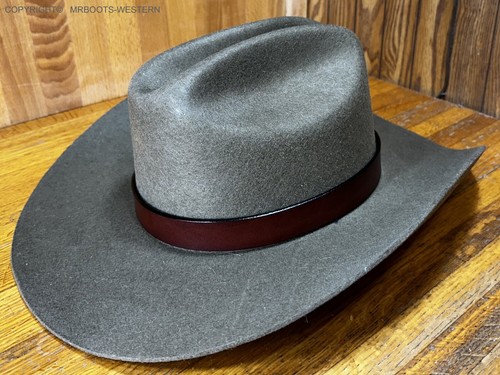 AU-LC-02-5-BR Hutband für Cowboyhüte glattes braunes Leder 1" breit - Bild 5 von 15