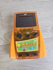 Pac-Man MGA Entertainment Namco 2001 Handheld Game - Translucent Orange - Tested