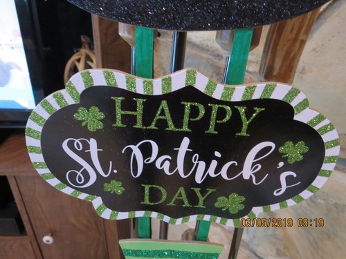 DANGLING HAPPY ST. PATRICK SIGN---18 X 8 1/2""--#SP1-6 - Picture 14 of 24