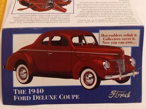 Danbury Mint 1940 Ford Deluxe Coupe NUR PROSPEKTE PAPIERE kein Auto - Bild 23 von 24