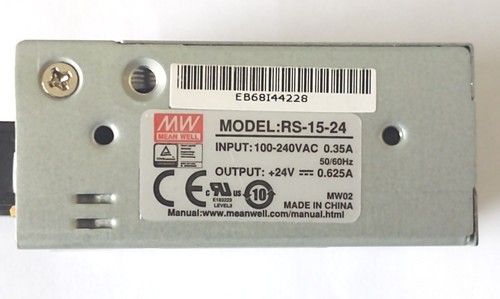 Mean Well RS-15-24 Industrial Enclosed Power Supply 15W 24V 0.625A Used - Picture 2 of 7