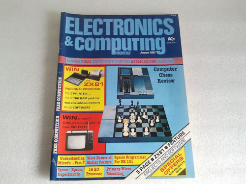 1982 Electronics & Computing rivista mensile numero 8 - ZX81 ghianda atom era PET - Foto 1 di 6