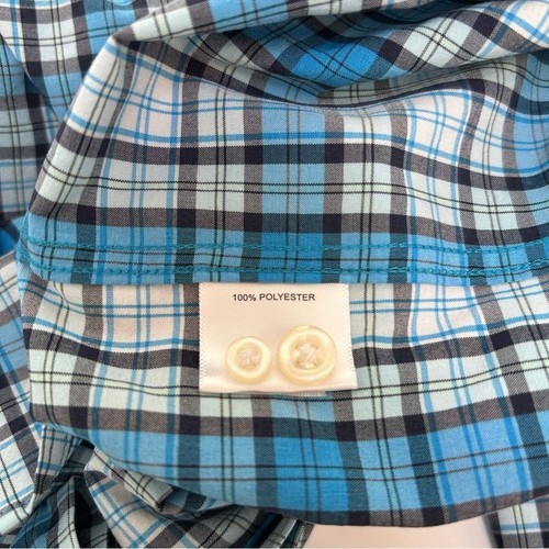 Peter Millar Summer Comfort Poliéster Azul Cuadros Manga Larga Talla Grande - Imagen 4 de 6
