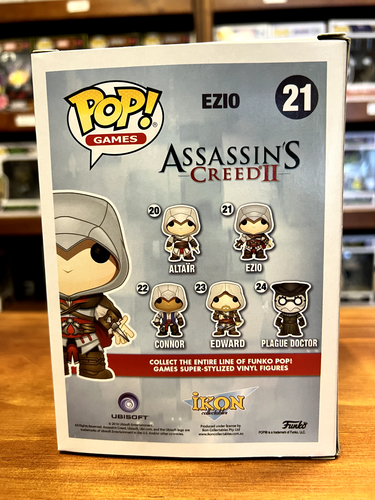 Pop Games Assassin's Creed II Ezio Blue 21 Funko Pop Vinyl EXPERT PACKAGING - Picture 3 of 8