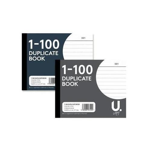 1-100 DUPLICATE BOOK POCHET SIZE P1 LARGE LETTER RATA PAD CARBON INVOICE - Picture 1 of 5
