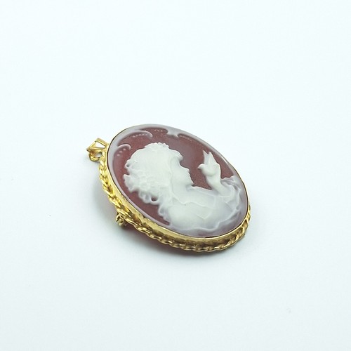 CIONDOLO SPILLA ARGENTO 925% CON CAMMEO CAMEO, DONNA RODIATO IN ORO GIALLO 18KT - Foto 2 di 7