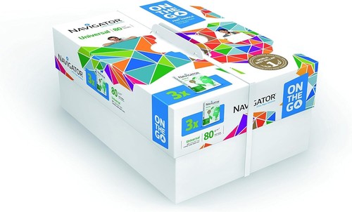 Carta A4 75g 500 Fogli per Stampanti Fotocopiatrici Laser Inkjet Ufficio Scuola - Afbeelding 3 van 3