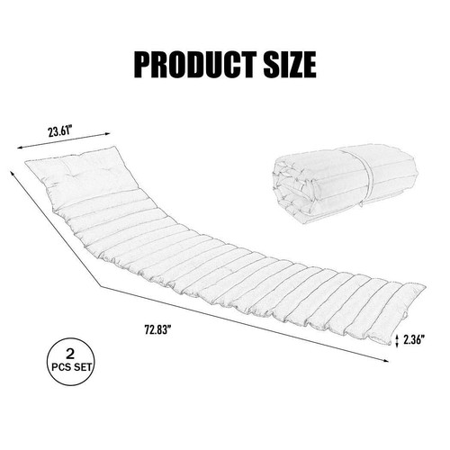Juego de 2 PIEZAS Cojín de Asiento de Patio de Repuesto Cojín de Sillón Exterior, AZUL MARINO - Imagen 3 de 6