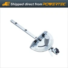 POWERTEC Deluxe Miter Gauge for Table Saw with 27 Angle Stops (71142)