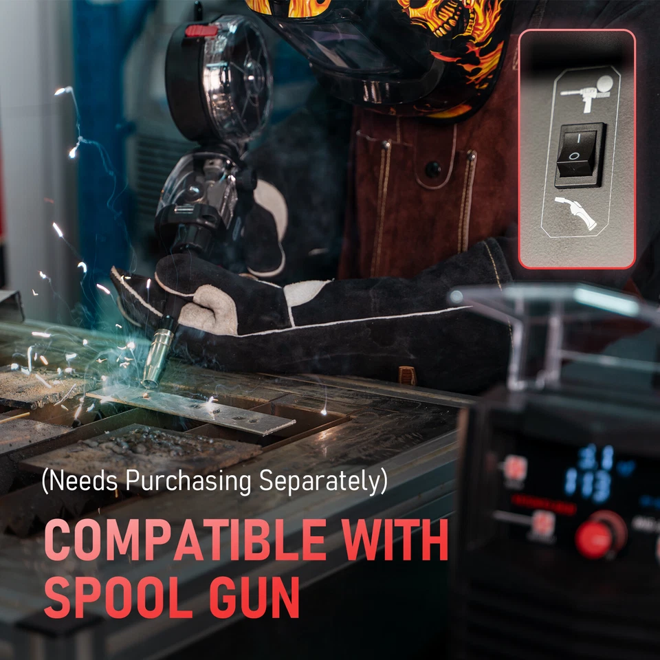 250Amp 220V Digital MIG/Pulsed/Flux/Spool Gun/Lift TIG/Stick 6-In-1 AL -Welder - Image 4 of 4