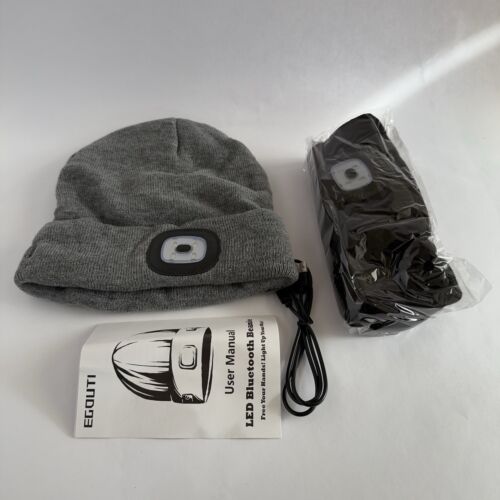 Bluetooth Beanie Hat with Light for Men 2 Pack, LED Beanie with Light Built in U - Picture 6 of 13