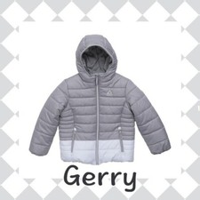 Gerry Kid's Polyfill Gray  White Jacket NEW Unisex Size 5/6 Winter Coat NWT