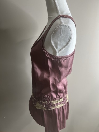 To The Max Silk Viscose Peplum Sleeveless Top XS - Picture 3 of 10