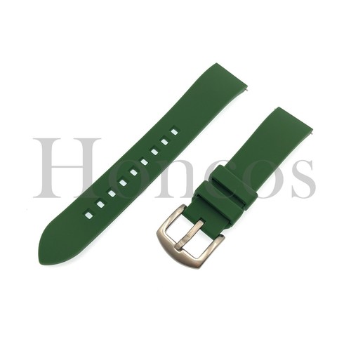 18 20 22 mm Grün Silikon Kautschuk Uhrenarmband Armband Schnellverschluss Passend für Movado - Bild 2 von 4