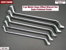 CRAFTSMAN 5 pc Deep Offset Metric Box End Wrench Set