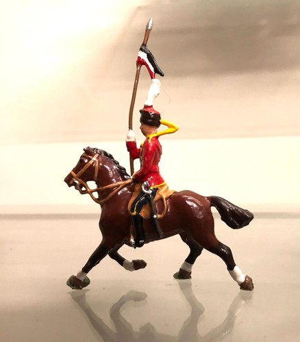 LANCER ON ADVANCING HORSE , A 54MM PAINTED METAL SOLID FIGURE - Picture 4 of 7