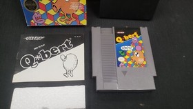 CIB Q BERT Q*BERT NINTENDO NES VIDEO GAME COMPLETE IN BOX W/ PROTECTOR CASE