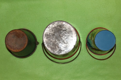 3 Stück Blecheimer, mit Deckel, Märchen Sandkasten Bravo Katzen - Bild 4 von 12