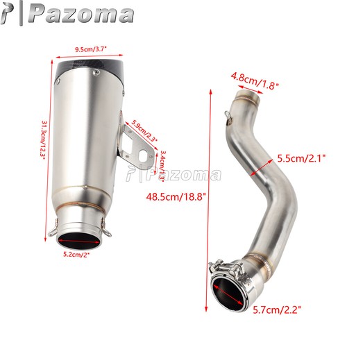 Slip-On Pipe Exhaust Muffler System Kit For Harley Pan America 1250 RA1250 21-Up - Bild 3 von 12